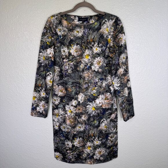 Piazza Sempione Dress Women 40 IT Floral Watercolor Daisy Italy Career US size 4 - Picture 1 of 10